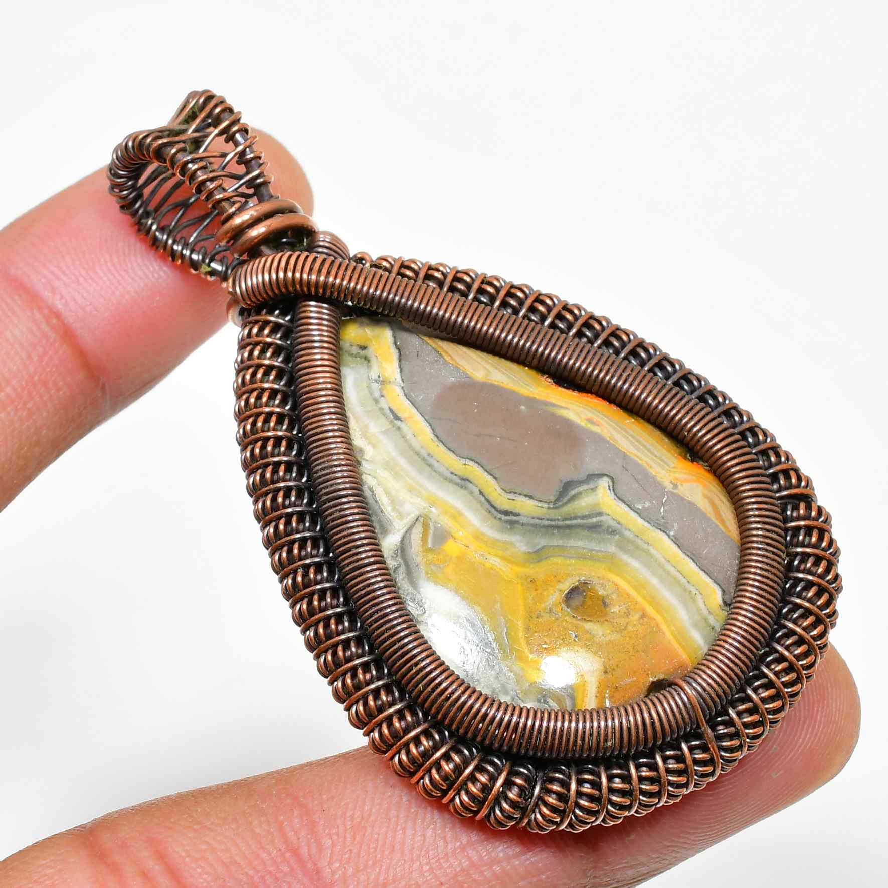 Terra’s Embrace – Copper Agate Pendant