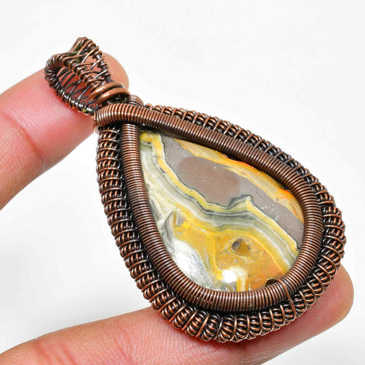 Terra’s Embrace – Copper Agate Pendant