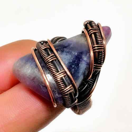 Aurora’s Embrace – Fluorite Copper Ring