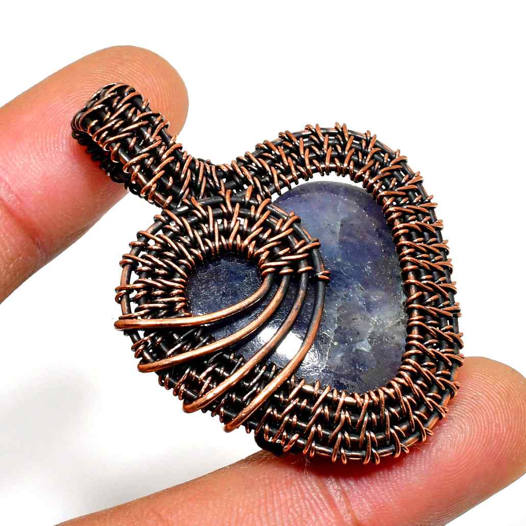 Enchanted Shield – Lapis Lazuli Copper Pendant
