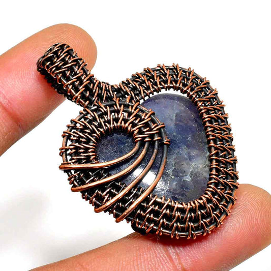 Enchanted Shield – Lapis Lazuli Copper Pendant