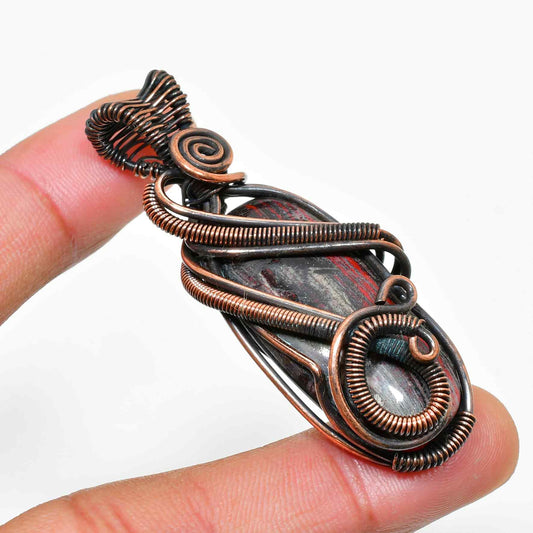 Gaia’s Anchor – Jasper & Copper Pendant