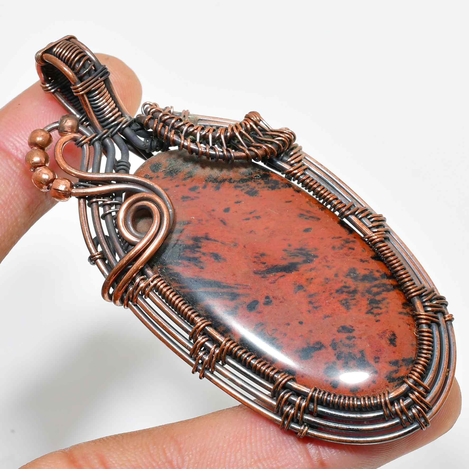 Sedona’s Embrace – Jasper Copper Pendant