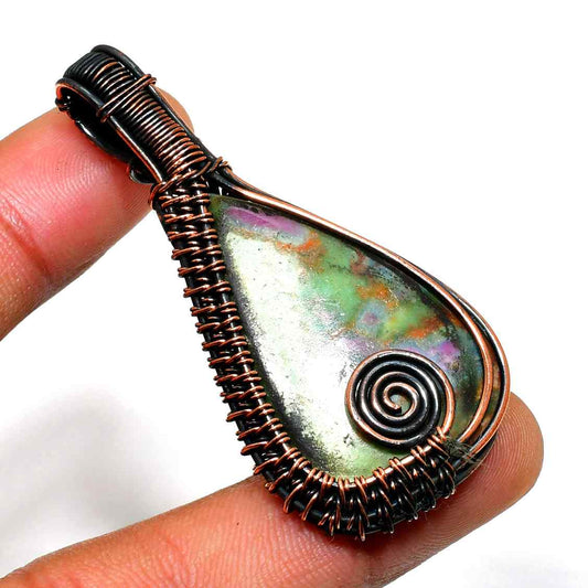 Aurora’s Tide – Abalone Copper Pendant