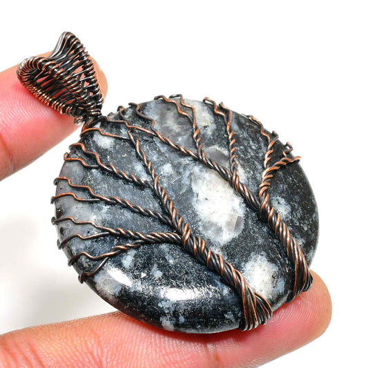 Gaia’s Sentinel – Black Tourmaline Copper Pendant