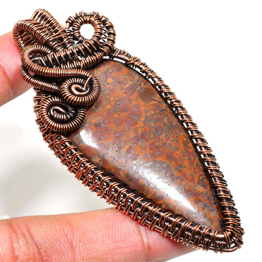 Terra’s Embrace – Jasper Copper Pendant