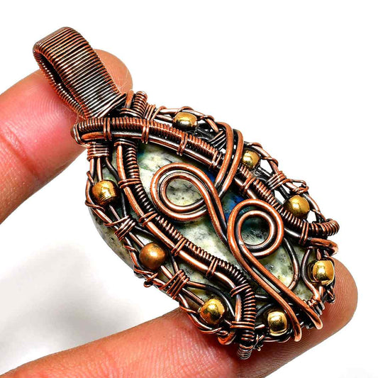 Selene’s Shield – Amethyst Copper Pendant