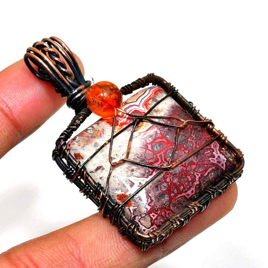 Gaia’s Embrace – Copper-Wrapped Jasper Pendant