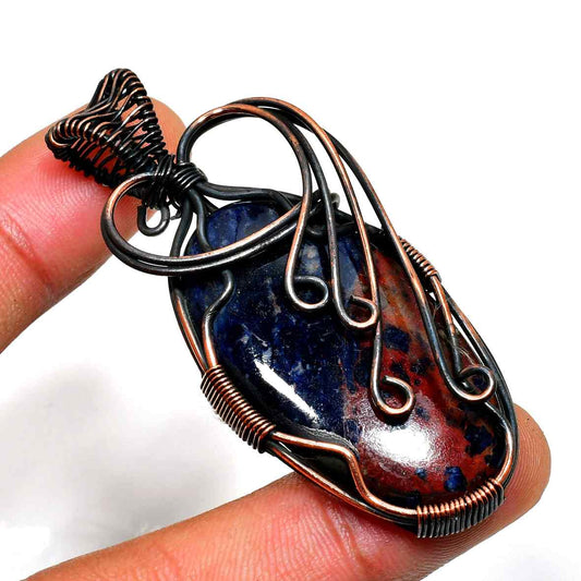 Amethyst Harmony – Oxidized Copper Pendant