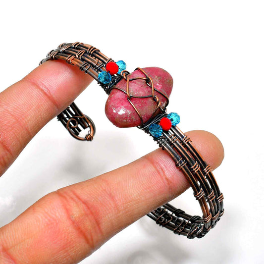 Selene’s Harmony – Copper-Wrapped Gemstone Bracelet