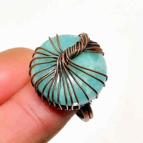 Serene Balance – Amazonite & Antique Bronze Ring