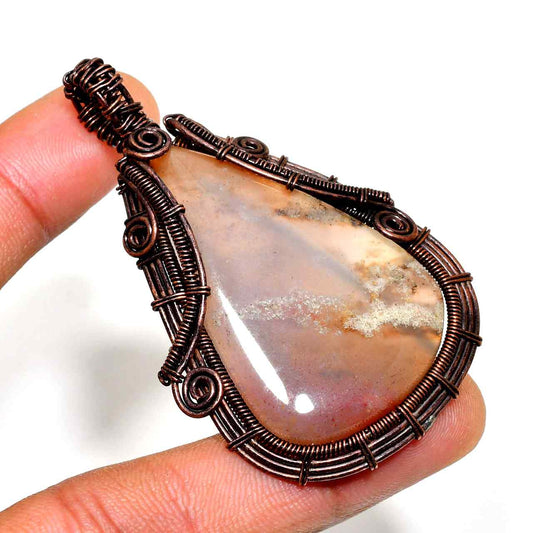 Earth’s Embrace – Oxidized Copper Agate Pendant