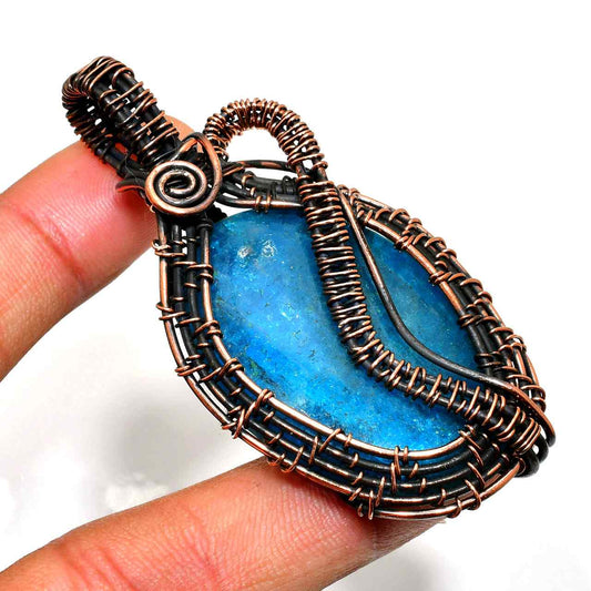 Serenity’s Embrace – Amazonite Copper Pendant