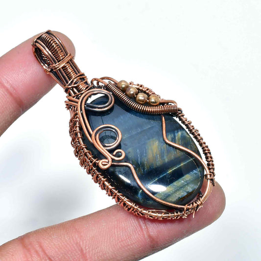 Guardian’s Roar – Tiger’s Eye Oxidized Copper Pendant