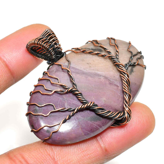 Ezra’s Veil – Amethyst & Copper Mystic Pendant