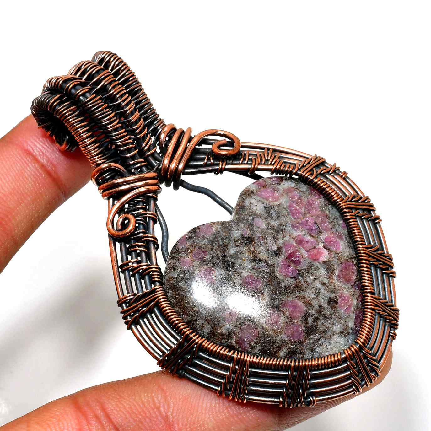 Earth’s Heart – Oxidized Copper Pendant