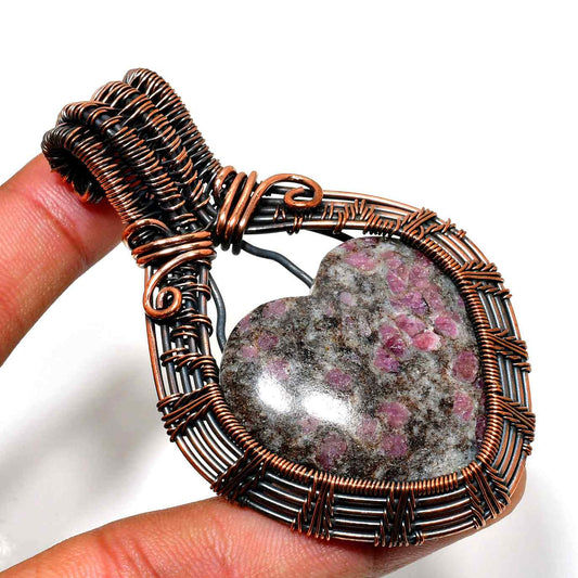 Earth’s Heart – Oxidized Copper Pendant