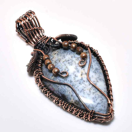 Sylvan Vein – Dendritic Agate Copper Pendant