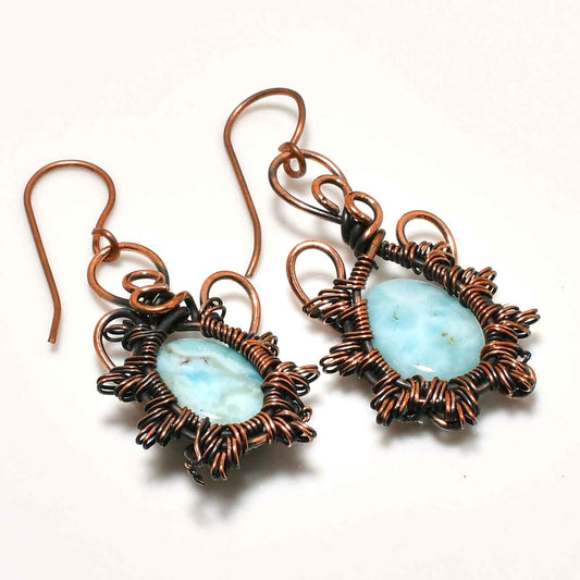 Tranquil Tide – Turquoise & Copper Earrings