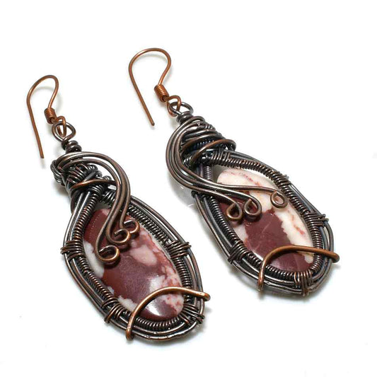 Boho Reverie – Hand-Wrapped Gemstone Earrings
