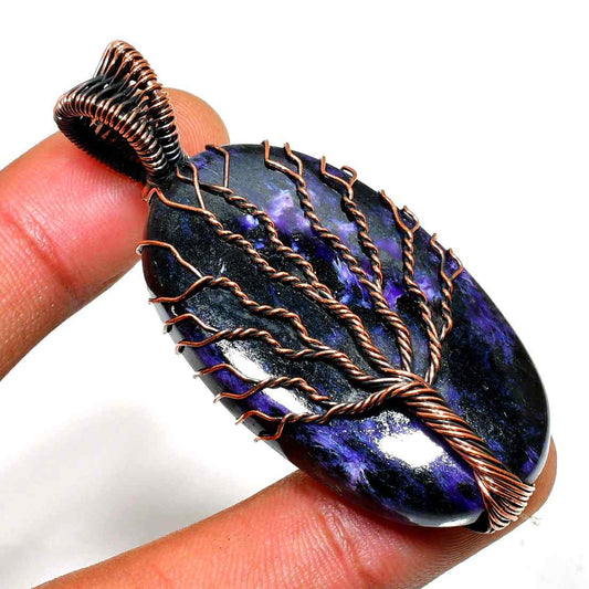 Selene’s Serenity – Amethyst Copper Pendant