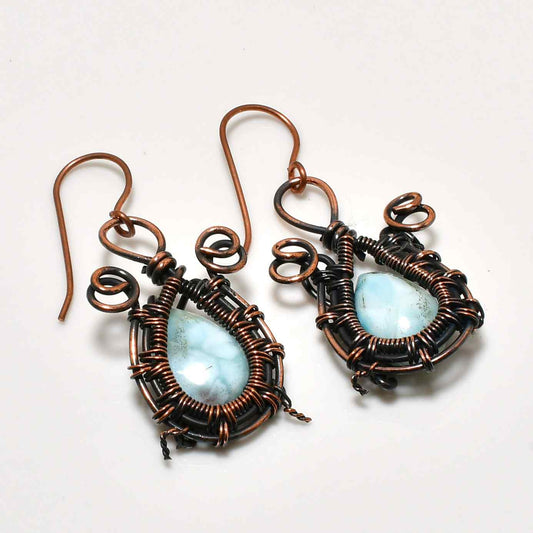 Ether’s Serenity – Aquamarine Copper Pendant