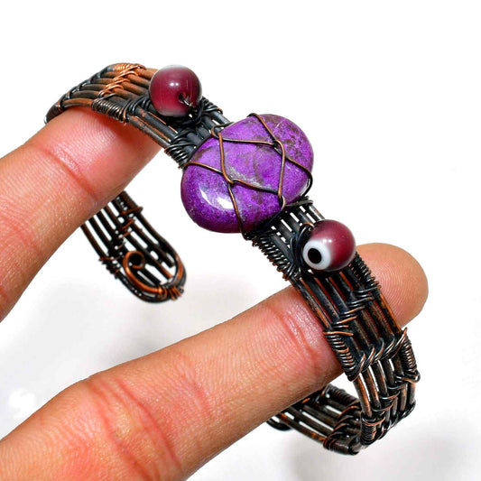 Celestial Tranquility – Amethyst Copper Bracelet