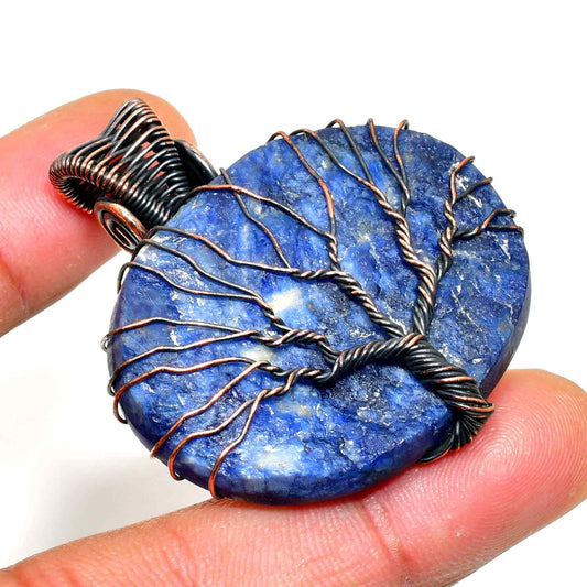 Azure Arbor – Lapis Lazuli Tree of Life Pendant