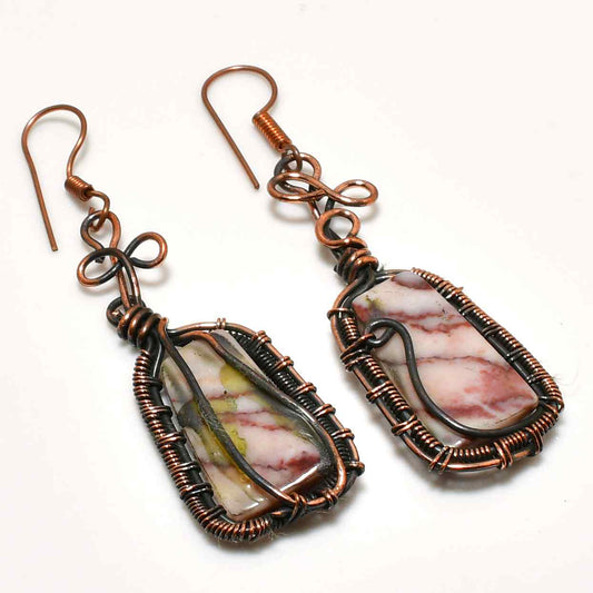 Earth’s Embrace – Copper Gemstone Earrings