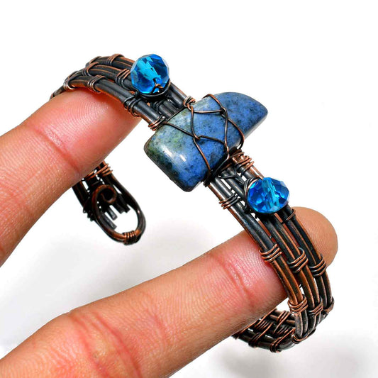 Cascading Waters – Serene Copper & Gemstone Bracelet