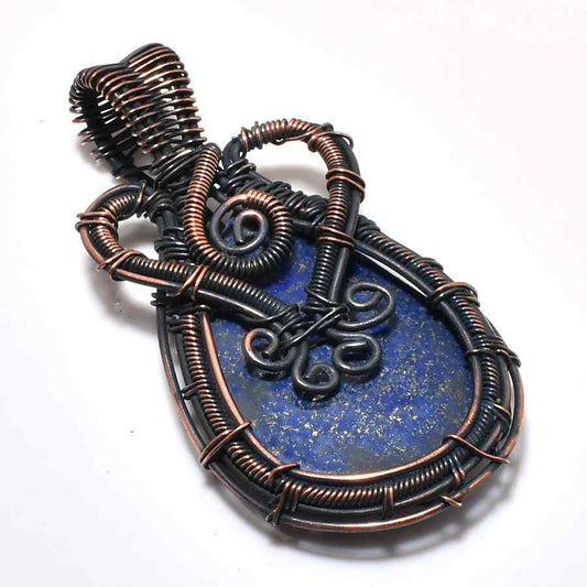 Cosmic Sage – Lapis Lazuli Copper Pendant