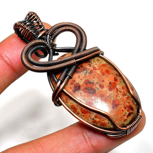 Earth’s Embrace – Jasper Copper Pendant