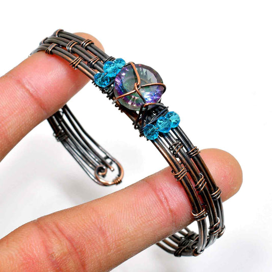 Aurora’s Embrace – Iridescent Copper Bracelet