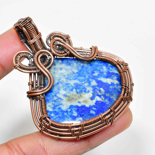 Lucia’s Mirror – Lapis Copper Pendant