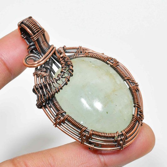 Verdant Fortune – Aventurine Copper Pendant
