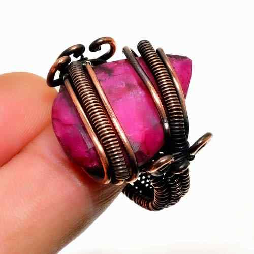 Rowena’s Flame – Ruby Copper Pendant