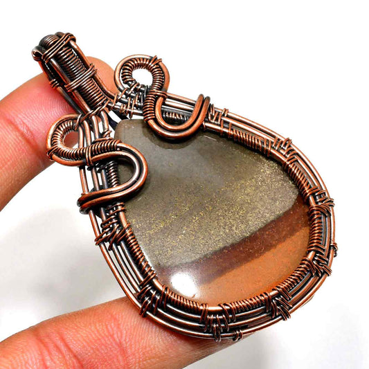 Earth’s Embrace – Copper & Stone Pendant