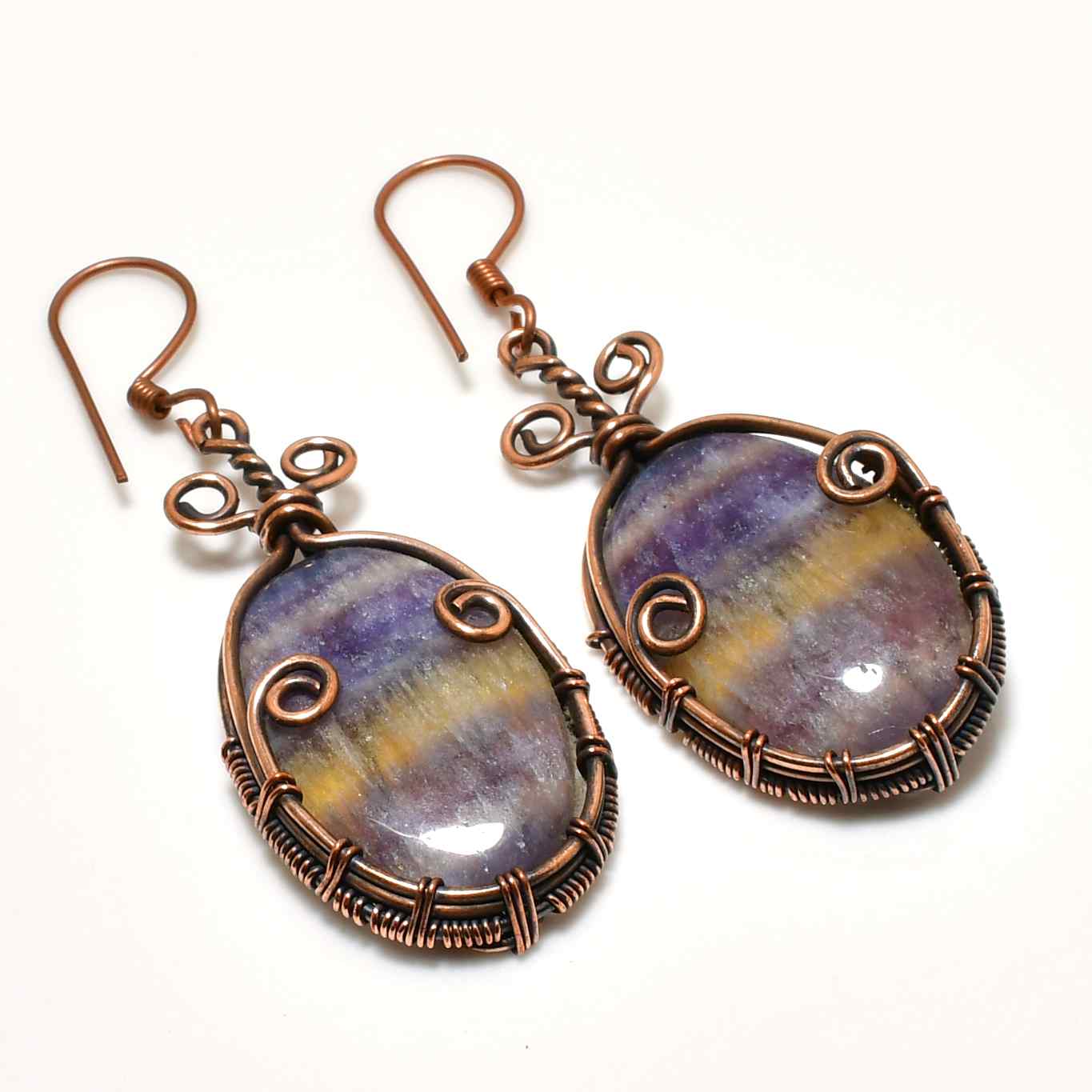 Dreamlight – Fluorite Copper Earrings