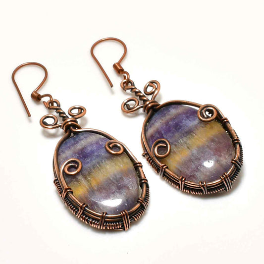 Dreamlight – Fluorite Copper Earrings