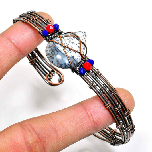 Serenity’s Shield – Snowflake Obsidian & Copper Bracelet