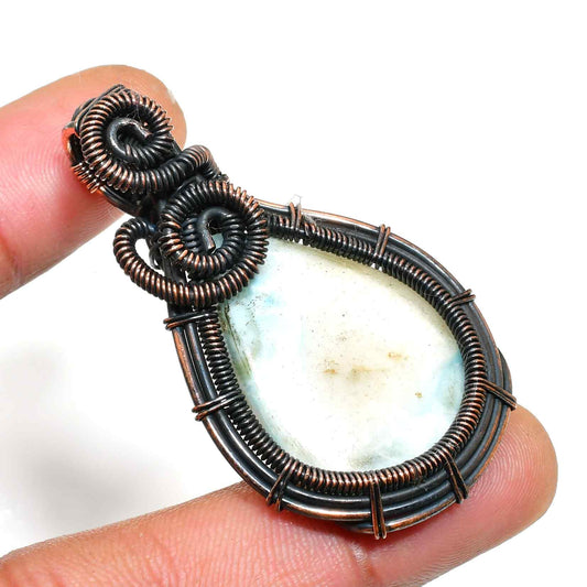 Gaia’s Whisper – Copper Healing Stone Pendant