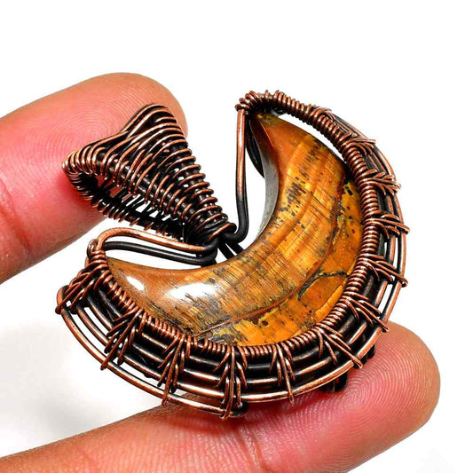 Ayla’s Anchor – Tiger’s Eye Copper Pendant