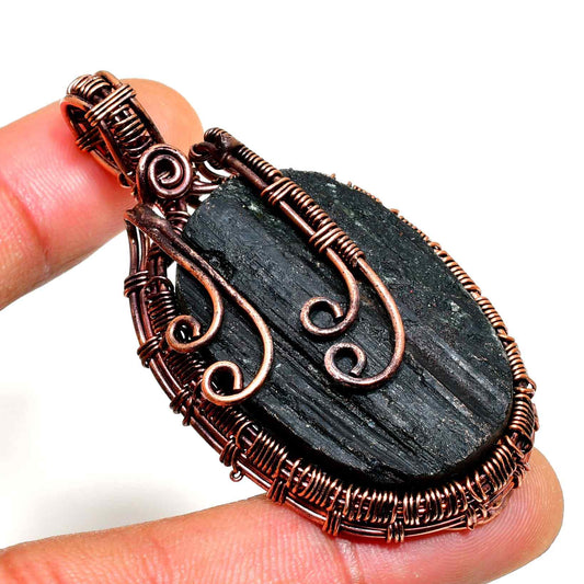 Guardian Stone – Black Tourmaline Copper Pendant