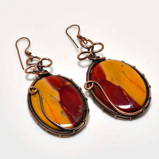 Gaia’s Embrace – Jasper Copper Earrings