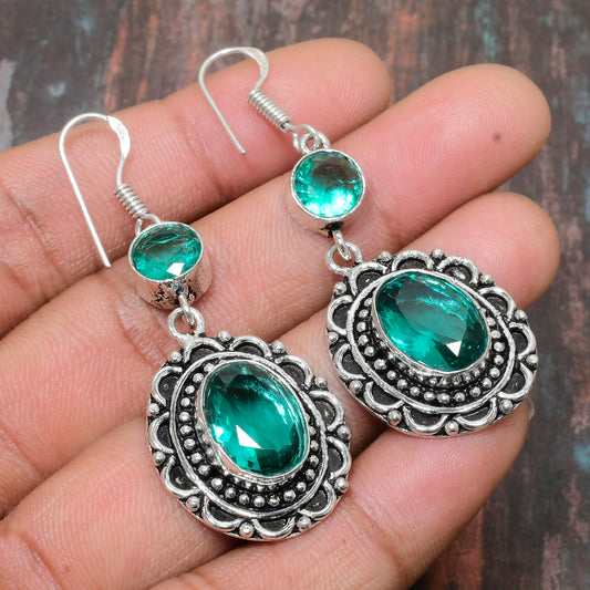 Ayla’s Whisper – Turquoise Silver Earrings