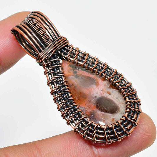 Grounded Grace – Agate & Copper Pendant