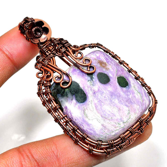 Ezra’s Veil – Handcrafted Amethyst & Copper Pendant
