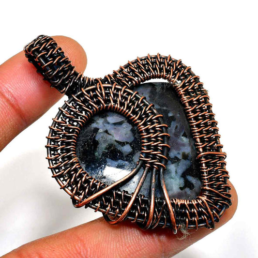 Serene Balance – Oxidized Copper Crystal Pendant