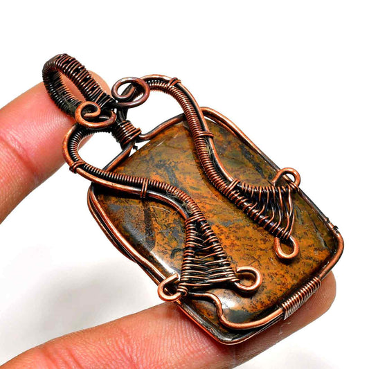 Earth’s Embrace – Jasper & Copper Pendant