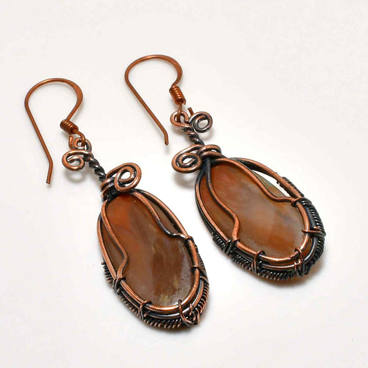 EarthPulse – Copper & Stone Energy Earrings